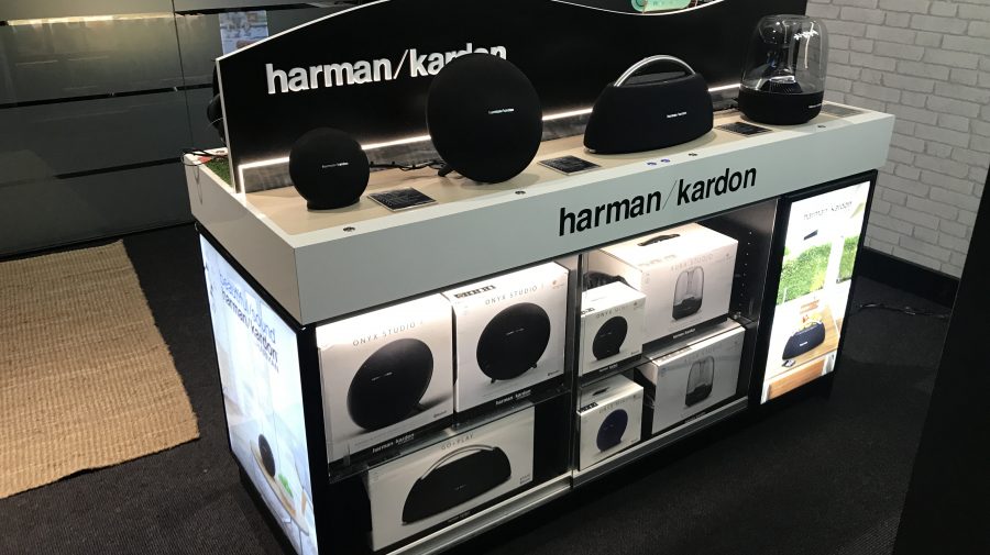 Harman Kardon / JBL Speaker & headphone Play bench, for Harvey Norman & New Zealand Duty Free